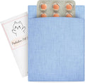Peekaboo Pill Sleeve – Cute Birth Control Case – Soft Cotton Fabric Privacy Cover for Your Birth Control Pill Case – Pouch for 4” x 3” Packets (Sky Blue)