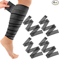 Syhood Compression Bandage Wraps for Leg, Elastic Calf Compression Sleeve Ankle Support, Adjustable Plus Size for Men and Women Stabilising Ligament, Joint Pain, Sports(4 Pieces,71 Inches)