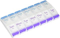 Ezy Dose 7 Day AM/PM Organizer with Push Button, 2 Pack X-Large, Colors May Vary