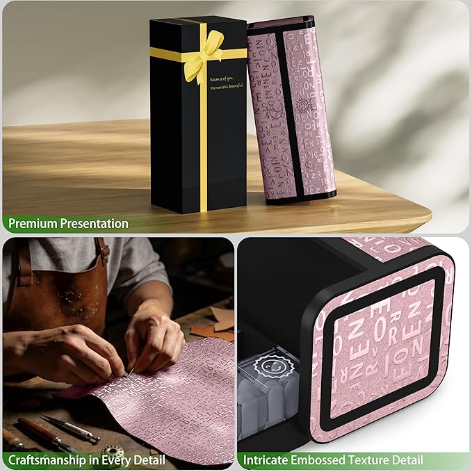 Aesthetic Pill Organizer 7 Day AM PM, Discreet 2 Times a Day Weekly Pill Box with Double Protection Shell, Large Capacity Portable Vitamin Case for Travel Meds & Medicine Organizer (Pink)
