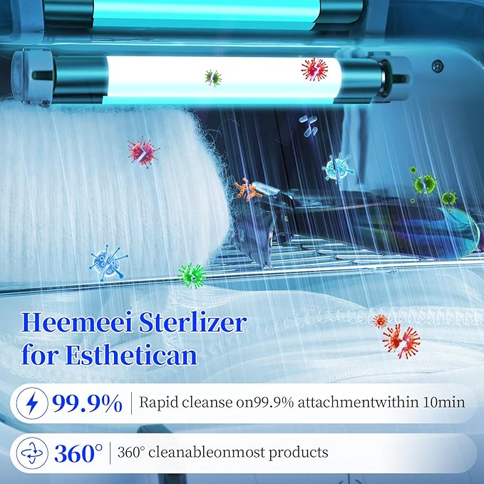 Sterilizer for Nail Tools, 12L Large Sterilizer for Esthetician, 110V Multi-Functional Nail Tool Sterilizer Cleaner Box Machine with Adjustable Time for Home Use, Barbers, Beauty Salons, Spas