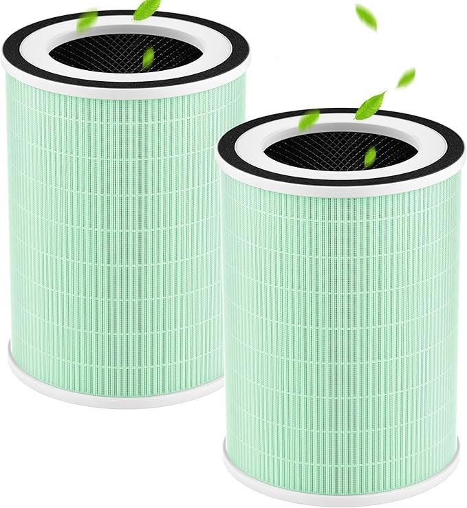 KILO Air Purifier Filter Replacement for Afloia Compatible with Afloia KILO, KILOPLUS, KILO PRO, MIRO and MIRO PRO Air Purifiers, MORENTO Kilo HEPA 13 Filter, 3-Stage Filtration System, 2 Pack