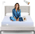 Bed Sheet, Grounding Sheet, Organic Cotton Fitted Earthing Sheet for Bed, 95% Organic Cotton, 5% Silver Fiber with 10m Grounding Cord & White US Socket Tester (Queen 60"x80"x15")