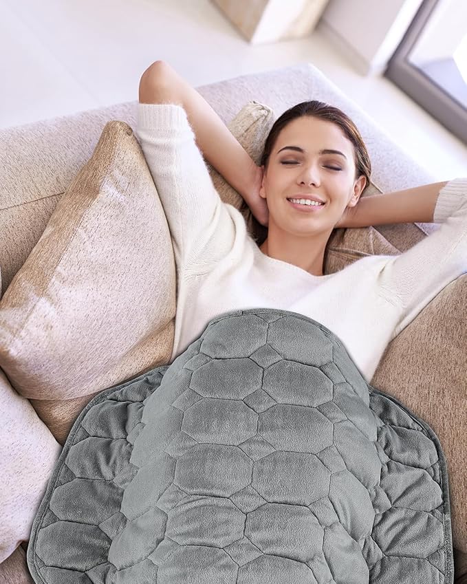 Topblan Weighted Lap Blanket 5lbs for Adults, Small Weighted Blanket Throw for Napping, Relaxation, Calming and Travel, Skin Friendly & Machine Washable for All-Season Sleeping