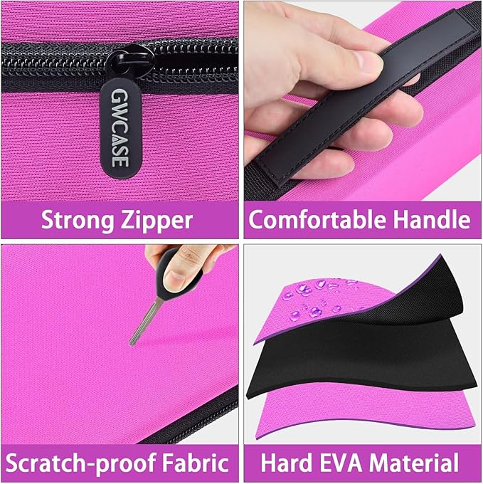 Case Compatible with Houzzi/for NuDerma/for Signstek/for APREUTY/for FAZJEUNE/for NewWay Professional Clinical Portable Handheld High Frequency Skin Wand Machine, 6 Neon & Argon Wands (Box Only)-Red