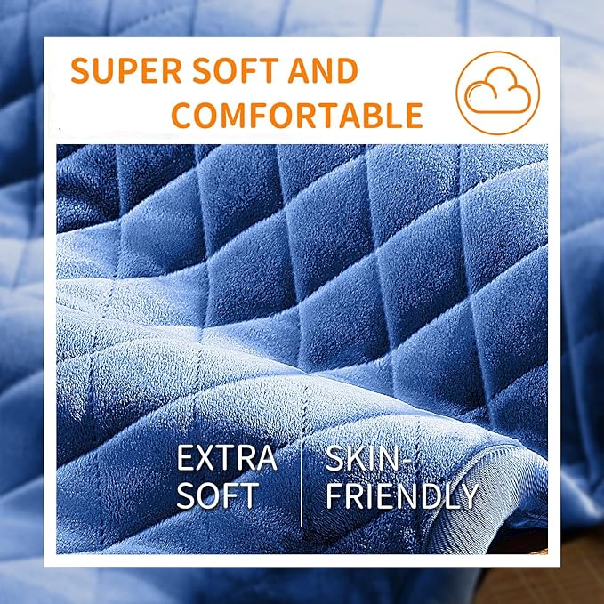 31''x16'' Extra Large Heating Pad for Back&Cramps Relief, XL Electric Heating Pads for Neck Shoulder Pain Relief Heat Pad Upgraded 6 Heat Settings, 4 Timer Options Auto Shut-Off Machine Washable Blue