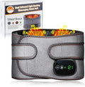Cordless Heating Pad for Back, 47.2" Extendable Wearable Heating Pad with 3 Heat & Vibration Massage, 5000mAh Battery-Powered for Long Workdays & Cold Weather - Black (Grey)