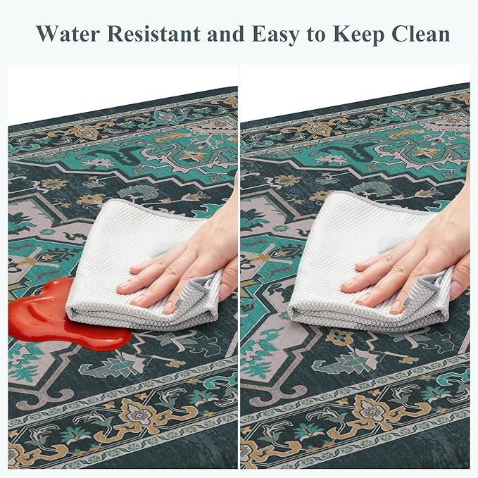 Kitchen Mats 2PCS,Cushioned Anti Fatigue Kitchen Mats for Floor,Farmhouse Green Kitchen Rugs Non Slip,Memory Foam Comfort Standing Mat Carpet for Sink Laundry Office