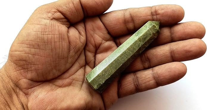 WholesaleGemShop 3 Inch Gemstones Obelisk Tower Jumbo Facet Aura Rock Crystal Natural Polished Earth Wand Spirit