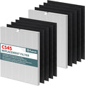 C545 HEPA Replacement Filter Compatible with Winix C545 Air Purifier, 2 Stage Filtration of Activated Carbon Filter and H13 True HEPA Filter, 2 Hepa Filter & 8 Carbon Filter