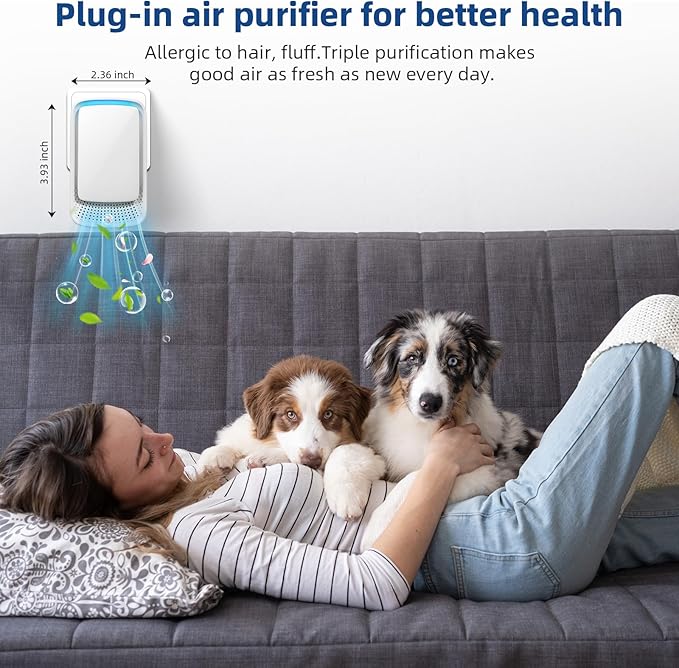 2026 Upgraded Air Ionizers for Home & Dust Mites Plug in Air Purifier with Negative Ion Generator, Quiet Odor Eliminator for Bedroom, Office, Kitchen, Pet Odor, Smoke, Dust,8 Pack