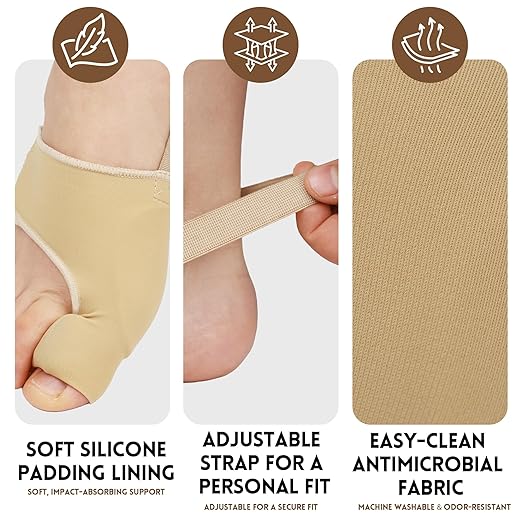 2 PCS Bunion Corrector for Women & Men - Big Toe Straightener with Splint & Pads,Breathable & Comfortable Big Toe Alignment Splint,Bunion Pain Relief Socks for Day/Night Support