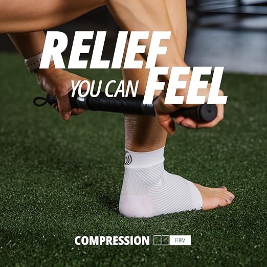OS1st FS6 Plantar Fasciitis Foot Sleeve – Compression Sock for Heel & Arch Support, Pain Relief, Injury Recovery, Moisture-Wicking Fabric – Medical Grade Compression for Men & Women