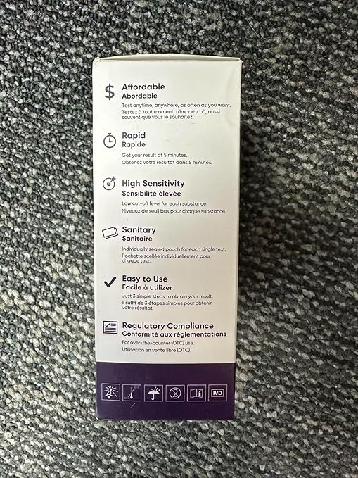 Prime Screen [5 Pack] 5 Panel Instant Urine Drug Test Kit, Medically Approved for Testing AMP, Benzos (BZO), COC, OPI, Marijuana (THC) - WDOA-754
