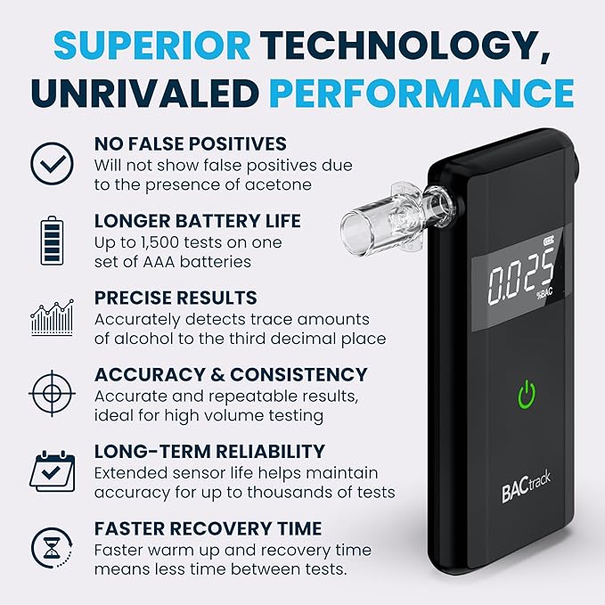 BACtrack Scout Breathalyzer (2 Pack) | Police-Grade Accuracy | DOT & NHTSA Compliant | Portable BAC Alcohol Tester for Personal & Professional Use