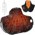 Nalax Heating Pad for Neck and Shoulders and Back, Luxurious Faux Rabbit Fur Fabric, 4lb Tourmaline Weighted Heating pad, 6 Heat Settings,2H Auto Off,Memory Function, Valentine Gift for Women 24"x 20"