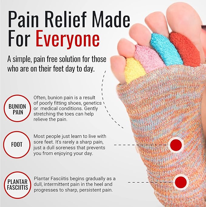 My Happy Feet Foot Alignment Socks with Toe Separators – Holiday Socks for Women & Men - Cozy Christmas Gift Idea