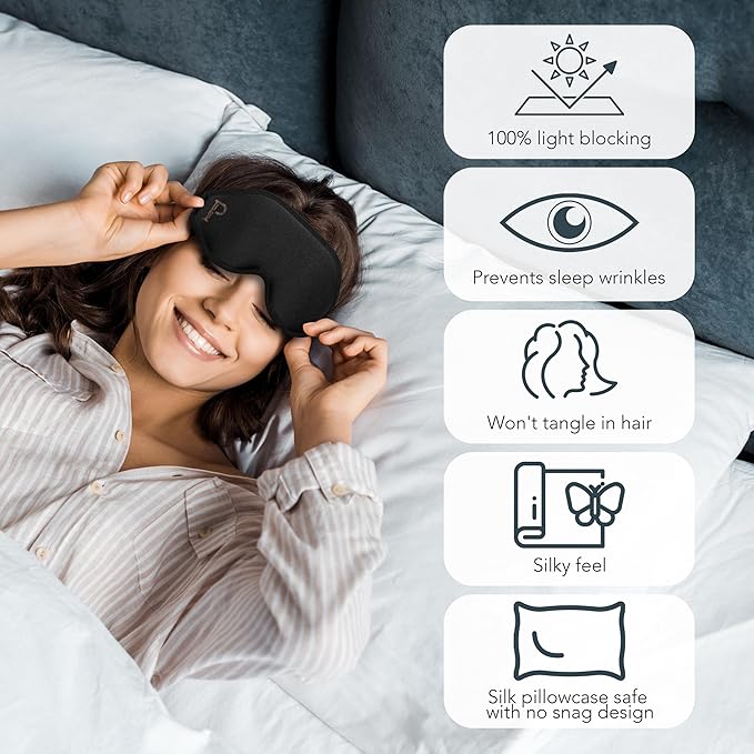 Eyelash Protection Sleep Mask Extra Deep Zero Pressure 3D Eyelash Extension Sleeping Mask 100% Light Blocking Blackout Night Blindfold Side Sleeper Design for Lashes
