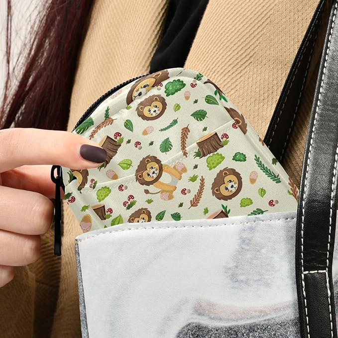 Pill Organizer Box Case Weekly Travel Pill Container Holder 7Day Cute Vitamin Organizer Dispenser Sorter Planner Storage Small Compact Cute Lion Head01