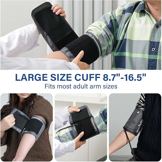 Blood Pressure Monitor for Home Use, Automatic BP Machine Digital High Blood Pressure Monitors with Large Cuff 8.7"-16.5" for Upper Arm & Accurate Readings