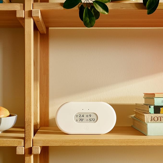 Airthings 2960 View Plus - Battery Powered Radon & Air Quality Monitor (PM, CO2, VOC, Humidity, Temp, Pressure)