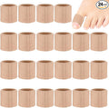 Blulu 24 Pieces Toe Tubes 0.98 Inches Cushion Tube Corn Pads for Toes Sleeves Soft Gel Protectors for Cushions Corns Blisters Calluses 3 Size (Skin Color,X-Large)