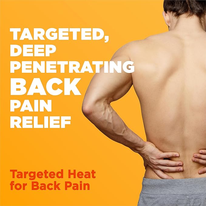 ThermaCare Advanced Back & Hip HeatWraps - Long-Lasting, Disposable Heat Therapy for Lower Back Pain, Muscle Soreness, & Herniated Discs - Drug-Free (L-XL, Pack of 5)
