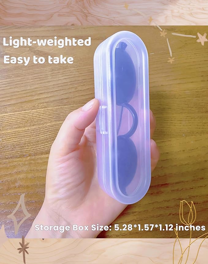 Protective Goggles Half-clear, See-through Glasses,Transparent Eye Protection, 1 Pack, Storage Box Included