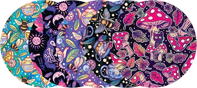 Glucomart CGM Patch for Libre and G7-5-Pack Waterproof and Hypoallergenic Adhesive Overpatch CGM Tape (Enchanted Forest)
