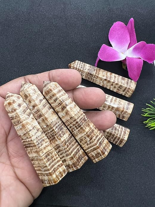 WholesaleGemShop 3 Inch Gemstones Obelisk Tower Jumbo Facet Aura Rock Crystal Natural Polished Earth Wand Spirit
