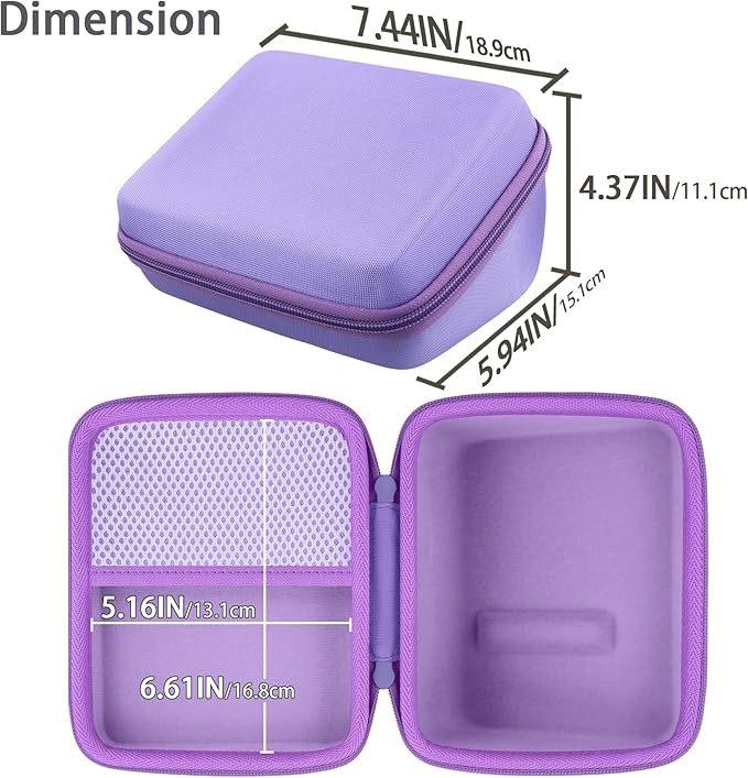 co2CREA Hard Case for Omron 3 Series Omron M2 Classic Upper Arm Blood Pressure Monitor BP7100 BP710N HEM-7120 Hem-7121 HEM-7124, Portable Travel Case Replacement, Purple