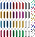 Jinei 40 Pcs Aluminum Metal Pill Box Case Organizer Waterproof Mini Storage Container Portable Pill Case Keychain with Buckles for Daily Use Outdoor Camping Travel (Multicolor)