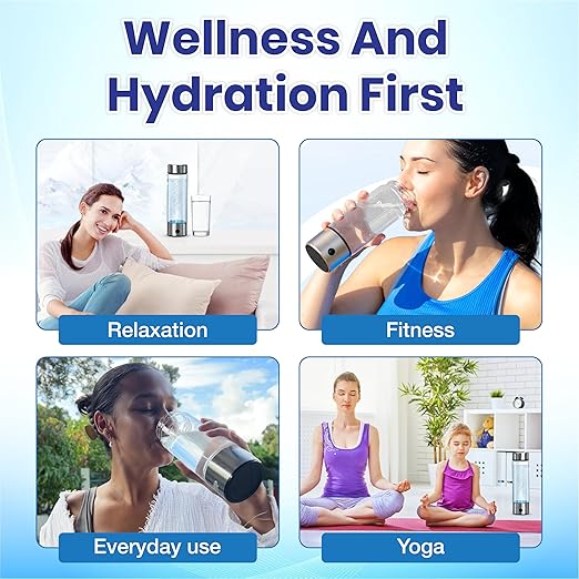 Hydrogen Water Bottle Generator, Portable 420ml Hydrogen Ionizer Machine with SPE/PEM Technology, 2 in 1 Hydrogen Water Bottle, Perfect for Office, Home, Gym, Outdoor Use, and Gift