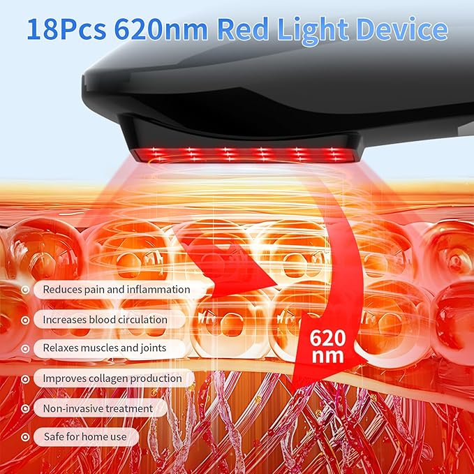 Handheld Red Light Therapy for Human and Pet,Portable Low Level Led 620nm Red Light Wand for Joints & Muscles Pain Relief for Dog and Cat