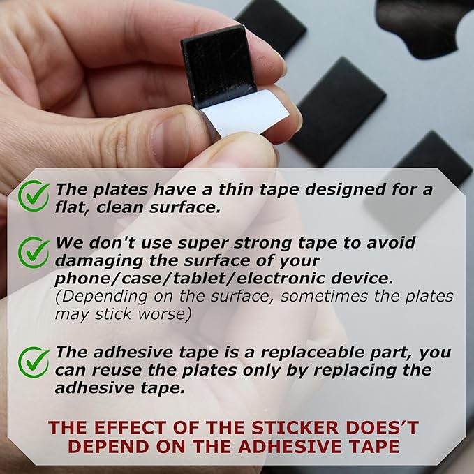 Shungite Cell Phone Stickers (10 Pack) – Genuine Russian Shungite Stone Plates - Natural Protection Shield Crystal Decal for iPhone Samsung Galaxy (Set of 10 Plates)