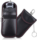 2 Pack Faraday Pouch for Car Keys, Faraday Key Fob Protector Car Security Protection Key Fob Signal Blocker Box for Car RFID Signal Blocking Anti-Theft Pouch Anti-Hacking Case Blocker Black