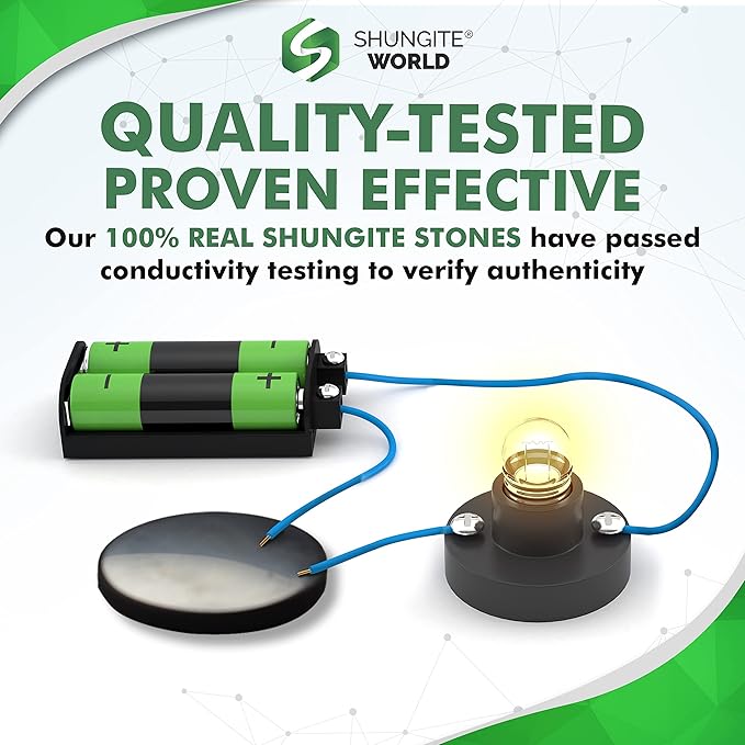 8 pcs Shungite Stickers Set Round 50 mm Polished and Unpolished (4 of Each) for Cell Phone Case Tablet Laptop Computer - Energy Shungite Stones Protection Plate with Carbon Fullerenes