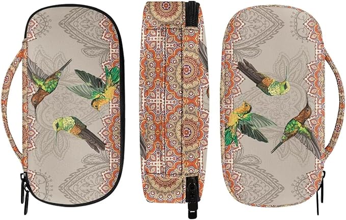 Boho Hummingbird Insulin Cooler Travel Case,Diabetes Carrying Bag for Supplies Keep Medicine Cool While Traveling,Insulin Vial Protector Cooling kit for Storage,Mini Insulated Pack