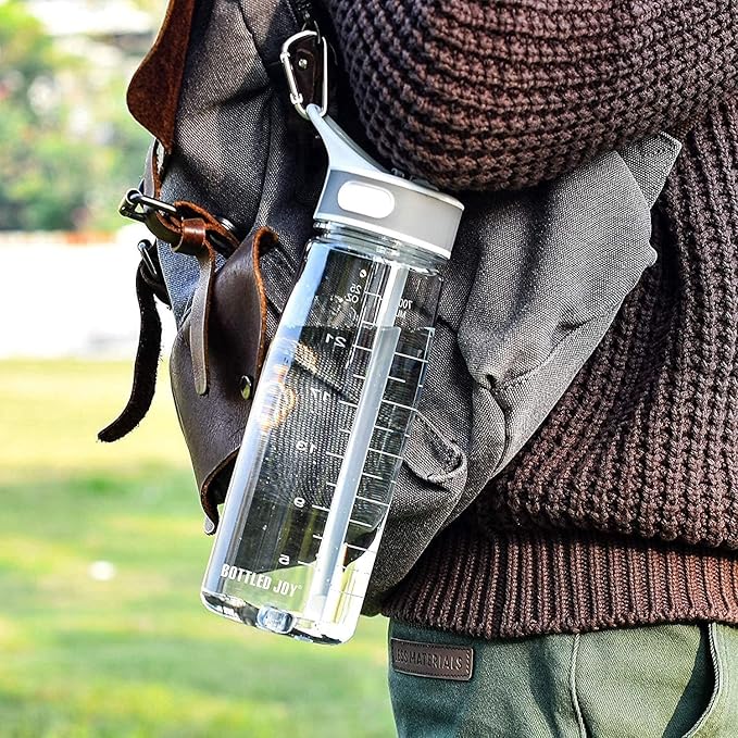 Bottled Joy Gallon Water Bottle, 800ml Clear Water Bottle 28oz Water Bottle with Straw, Bottle Joy Sports Water Jug Tritan Leakproof BPA Free for Fitness Outdoor Cycling Gifts for Women Men