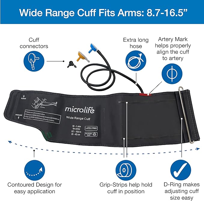 Microlife Replacement Blood Pressure Cuff (Standard Size (8.7-16.5 inch))