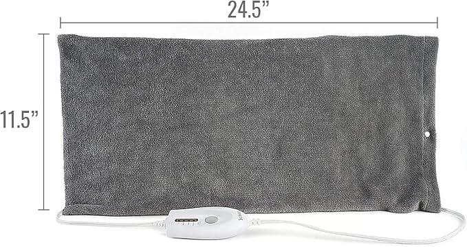 Mabis DMI Dry and Moist Heat Electric Heating Pad for Back Pain Relief, FSA and HSA Eligible, Muscle Aches, Arthritis and Sore Joints with 9ft Cord, FSA HSA Eligible, Large 24.5 x 11"
