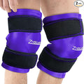 ZNÖCUETÖD Enhanced Knee Ice Pack Wrap 2 Pack for Pain Relief, Large Gel Ice Pack for Knee Leg Injuries Reusable with Cold Compression for Tendonitis, Arthritis, Swelling, Bruises, Surgery Recovery