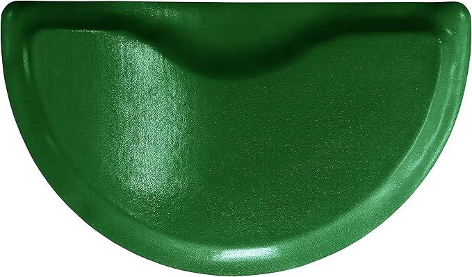 Rhino Mats, Rhino Hide Salon Mat, Non-Slip Standing Cushioned Comfort Anti-Fatigue Mat for Salon, Barbershop, or Spa (Green, Semi-Circle 3' x 3.5' x 7/8")