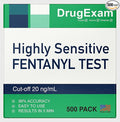 500 Pack - DrugExam Urine Drug Test Testing Strip. Testing for FYN 20 ng/mL. Highly Sensitive, Instant Results. Made in USA. (500)
