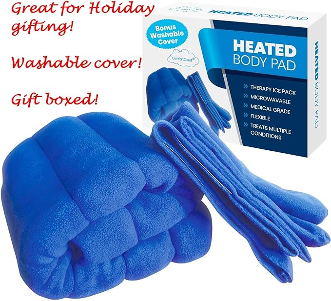 XL Heating Pad for Neck and Shoulders and Back, Microwavable Heating Pads, Microwave Heating Pad Microwavable, Natural Moist Heat Therapy Pad with Washable Cover. Heat Pad Microwavable, 1 Piece 22x13”