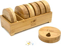 e-Pill Bamboo Weekly Pill Organizer, 7 Day Pill Box for Tablets, Vitamins or Supplements (Weekly)