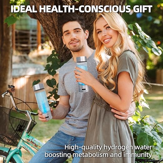 Hydrogen Water Bottle, 1500ppb Hydrogen Water Machine with SPE/PEM Technology, Alternative for Hydrogen Water Pitcher, Water Ionizer, Hydro Water Bottle for Health