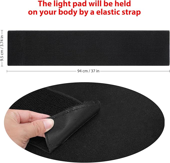LOVTRAVEL New 31.5'' X 11.8'' LED 660nm Red Light and 850nm Near Infrared Light Therapy Devices Mat Large Wearable Pads Belt Wrap for Body Pain Relief