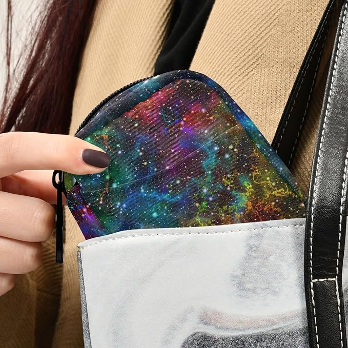 Star Sky Colorful Pill Box 7 Day Pill Case Travel Pill Organizer Bag with Zipper Portable Weekly Vitamin Medicine Supplement Holder Pouch Bag