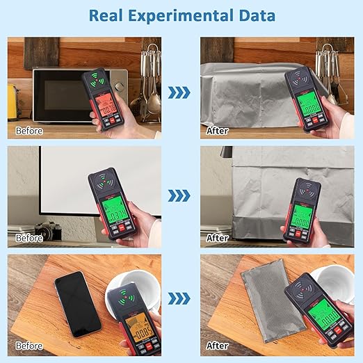 Faraday Fabric 43" x 87"+ 158" L Tape, Military Grade Faraday Cloth for Shielding RFID, EMP, EMF, EMI, 5G, WiFi, Bluetooth, GPS, Prevents Radiation and electromagnetic Interference.